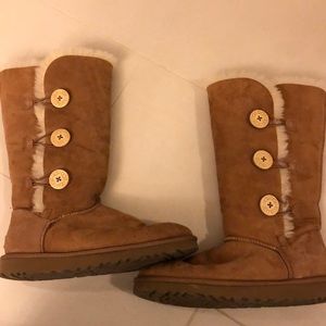UGG Tall Chestnut Boots with Buttons